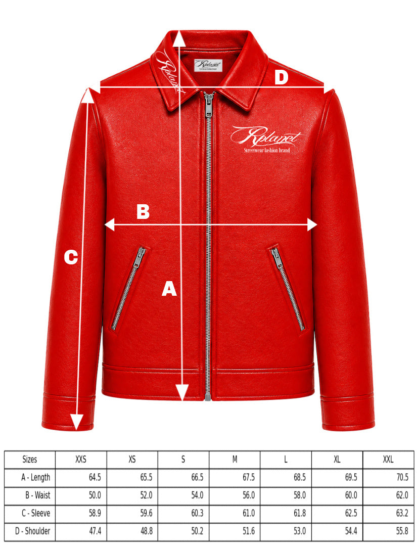 LEATHER RED "FLYEST JACKET EVER"