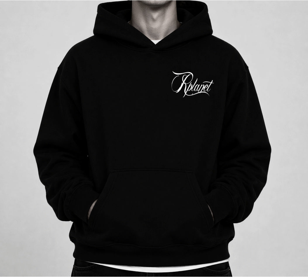 RPLANET BLACK HEAVY HOODIE