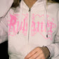 PINK GLITTER ZIP HOODIE