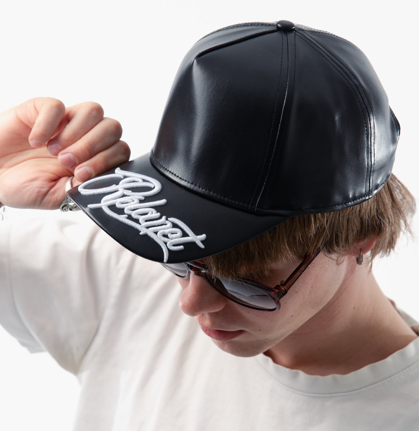 BLACK LEATHER CAP