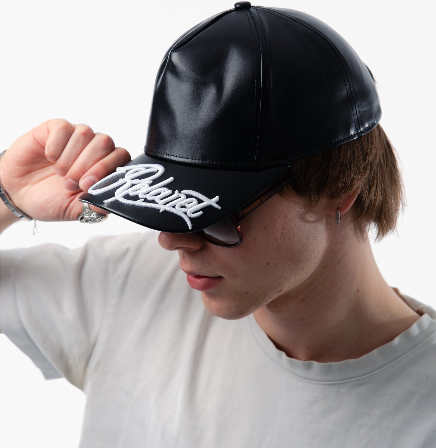 BLACK LEATHER CAP