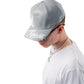 GRAY LEATHER CAP