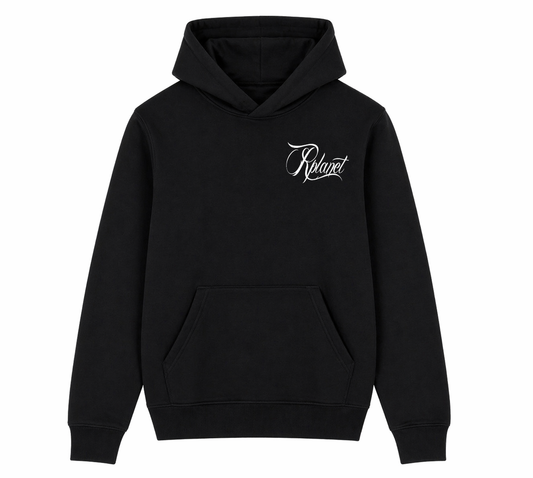 RPLANET BLACK HEAVY HOODIE