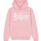 WHITE GLITTER PINK HOODIE