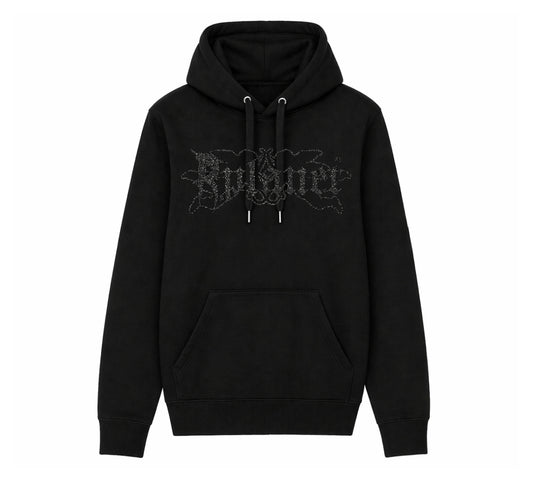 RPLANET BLACK GLITTER HEAVY HOODIE