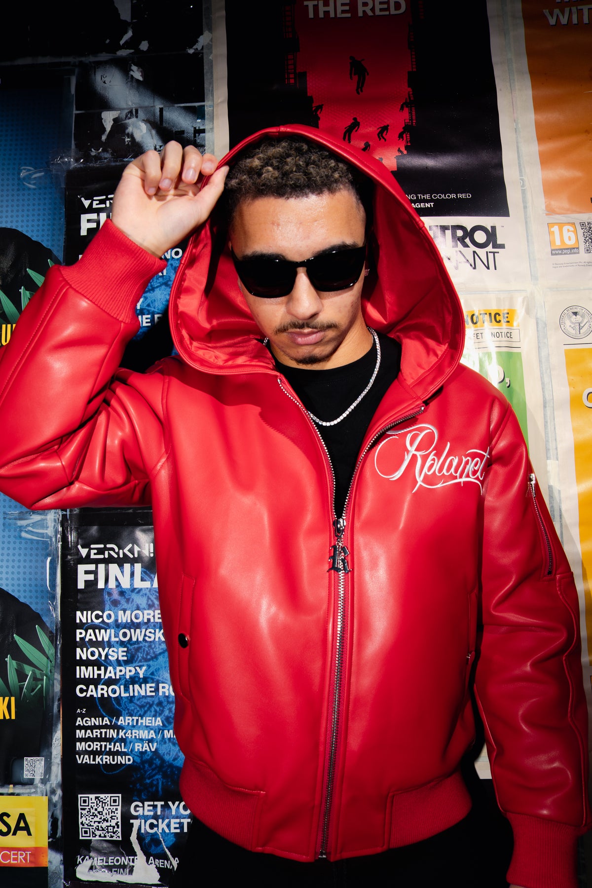 RED BOMBER JACKET