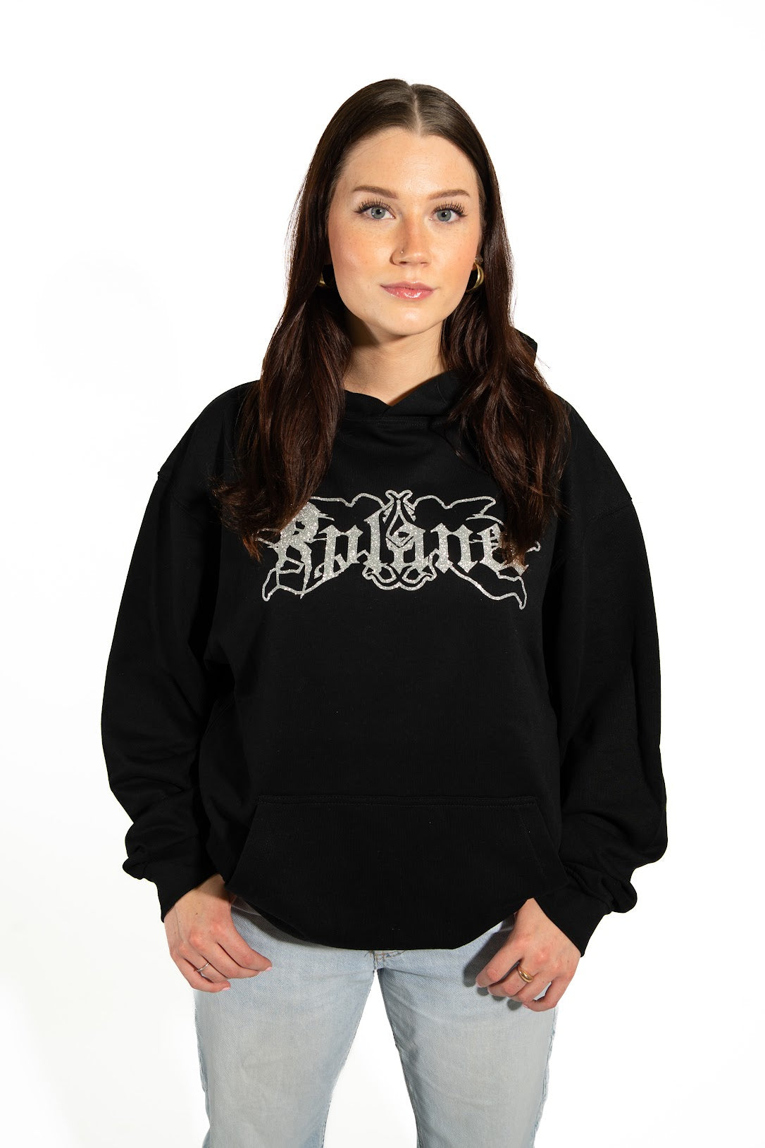 RPLANET SILVER GLITTER HOODIE