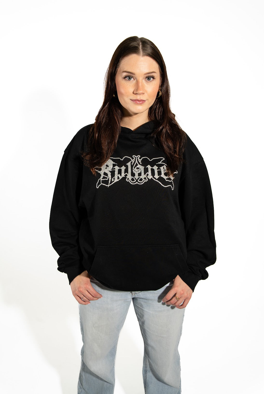 RPLANET SILVER GLITTER HOODIE