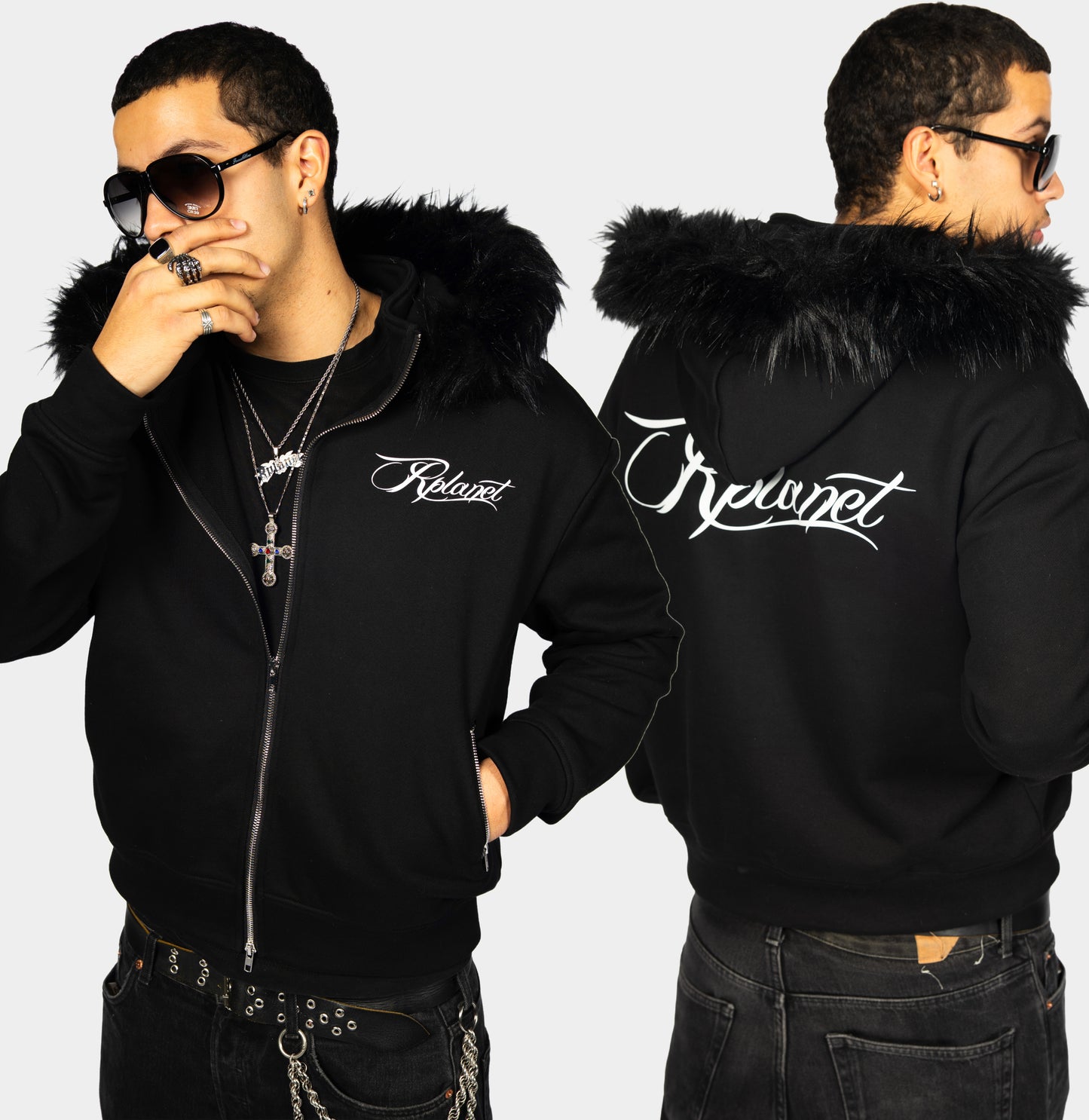 RPLANET FUR HOOD HOODIE