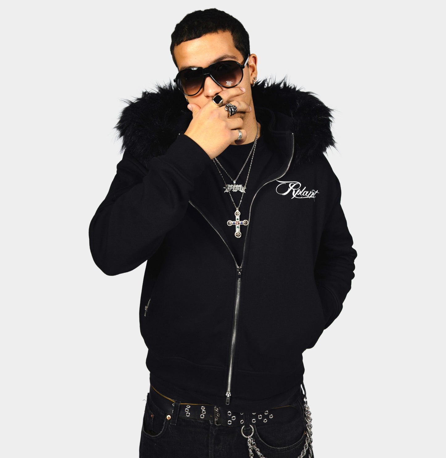 RPLANET FUR HOOD HOODIE