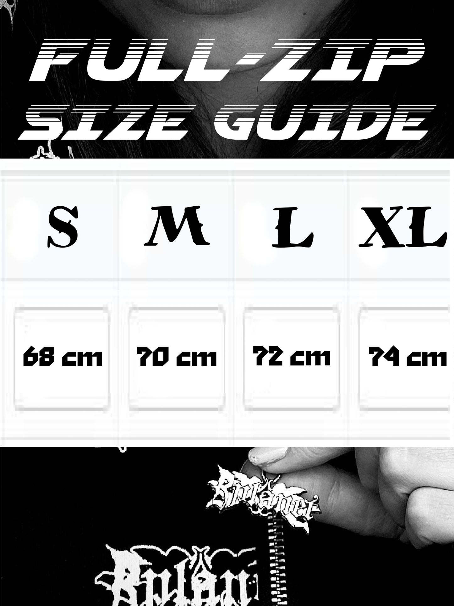 RPLANET BLACK FULL-ZIP HOODIE