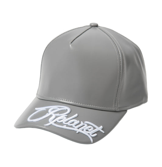 GRAY LEATHER CAP
