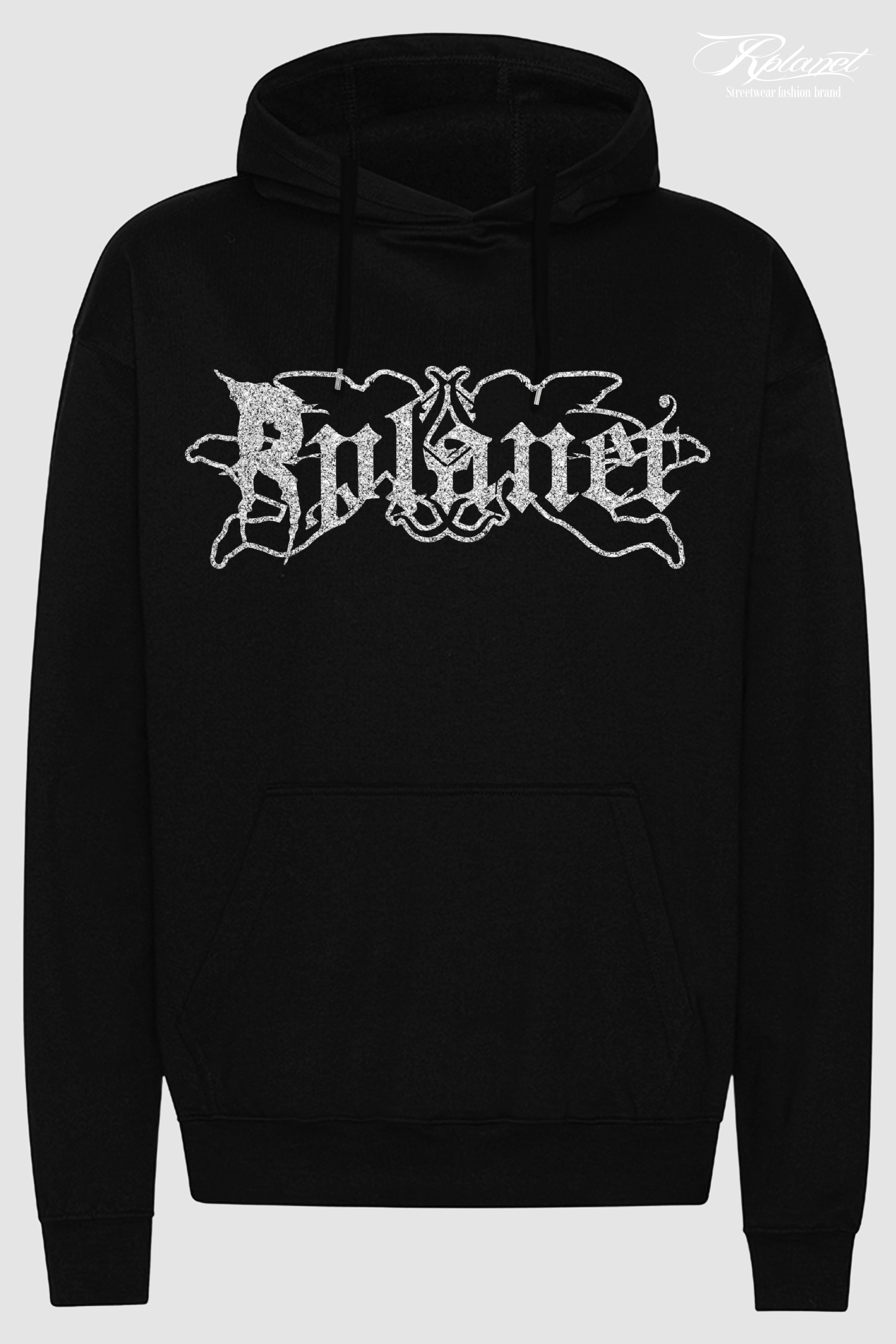 RPLANET SILVER GLITTER HOODIE