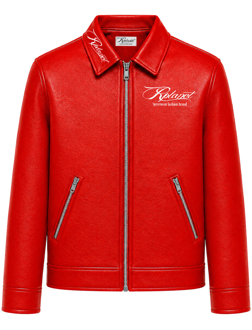 LEATHER RED "FLYEST JACKET EVER"