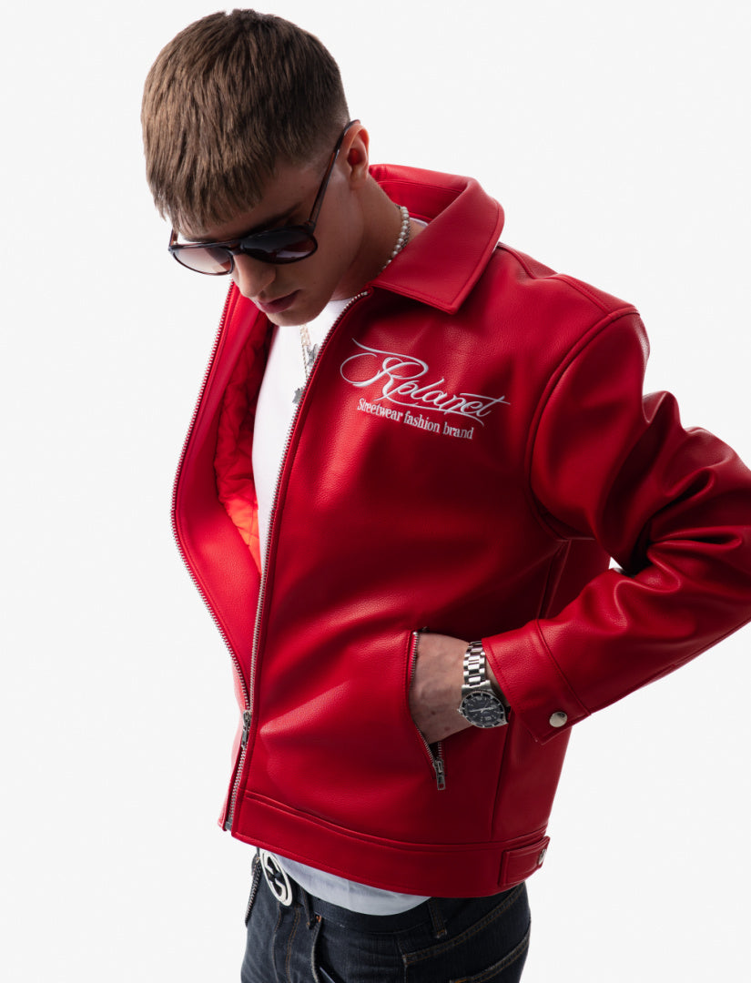 LEATHER RED "FLYEST JACKET EVER"