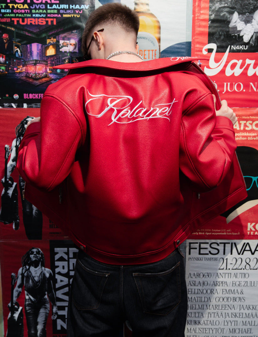 LEATHER RED "FLYEST JACKET EVER"