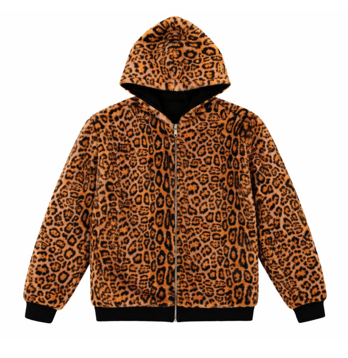 LEOPARD REVERSIBLE HOODIE