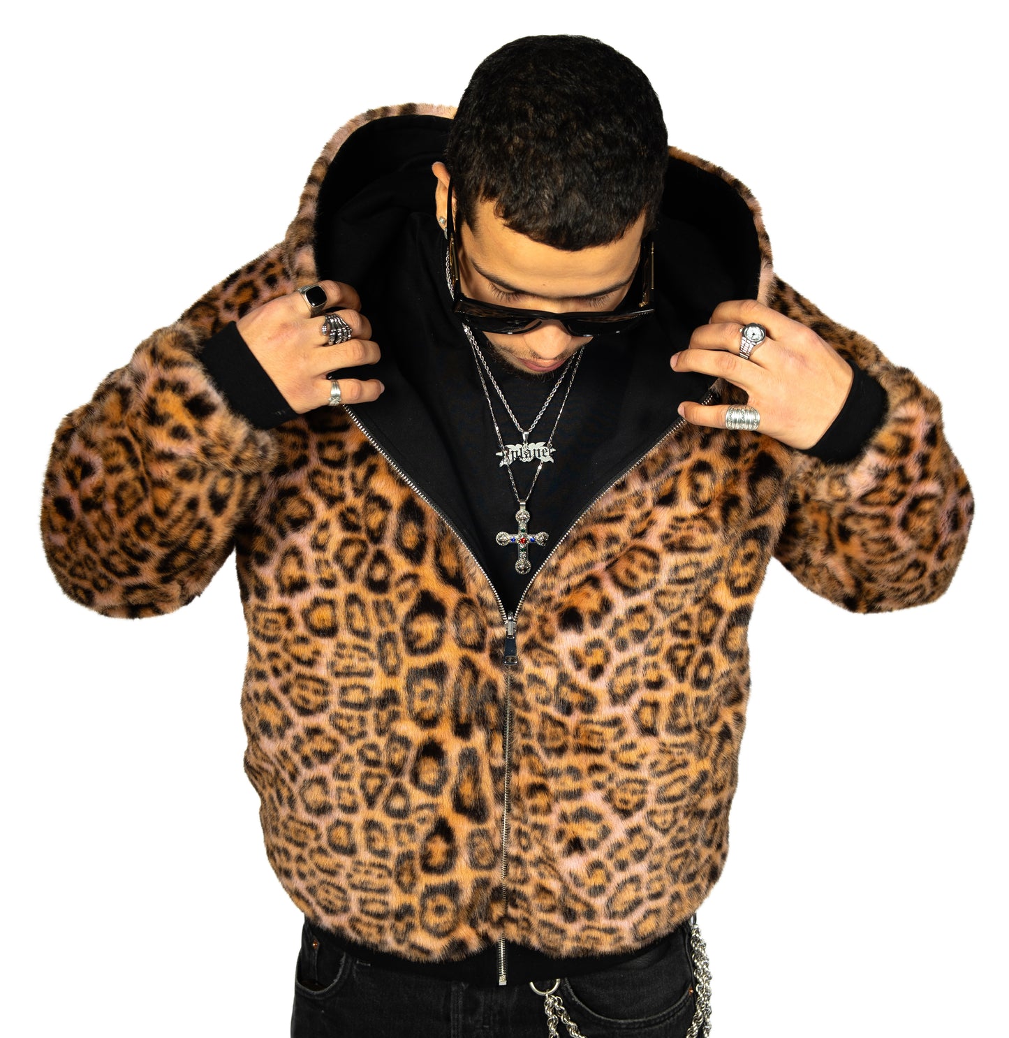 LEOPARD REVERSIBLE HOODIE