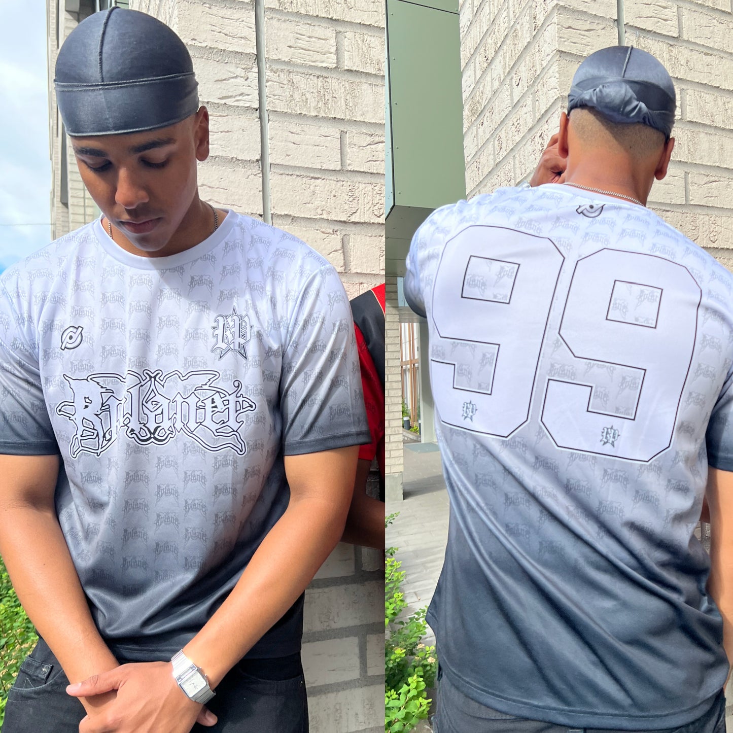 WHITE/BLACK FOOTBALL JERSEY