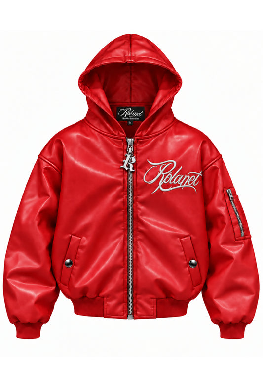 RED BOMBER JACKET