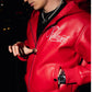 RED BOMBER JACKET