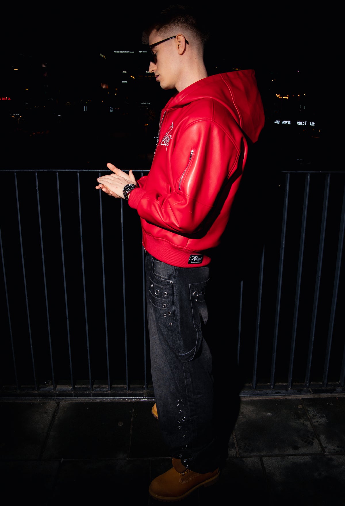 RED BOMBER JACKET