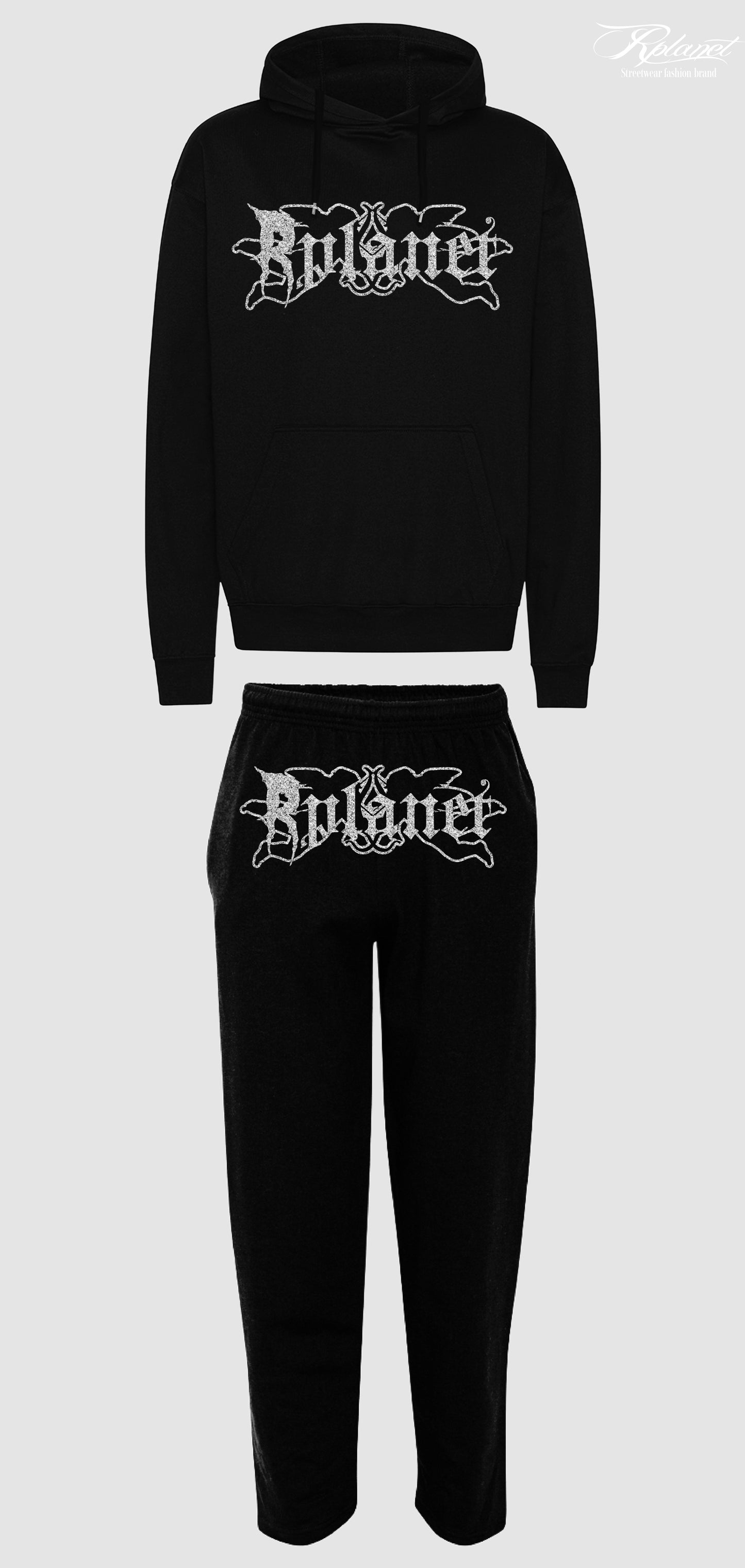 RPLANET SILVER GLITTER HOODIE