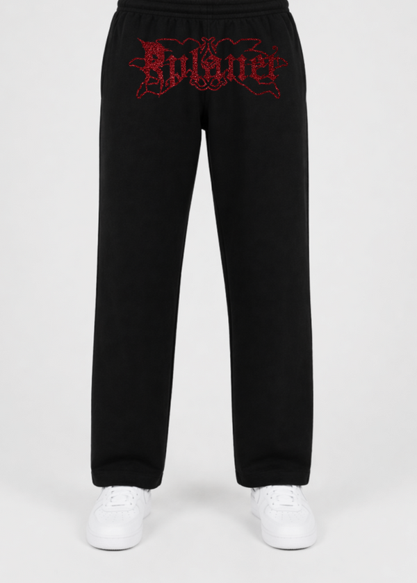 RPLANET RED GLITTER STRAIGHT PANTS