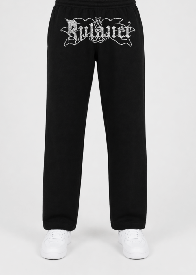 RPLANET SILVER GLITTER STRAIGHT PANTS