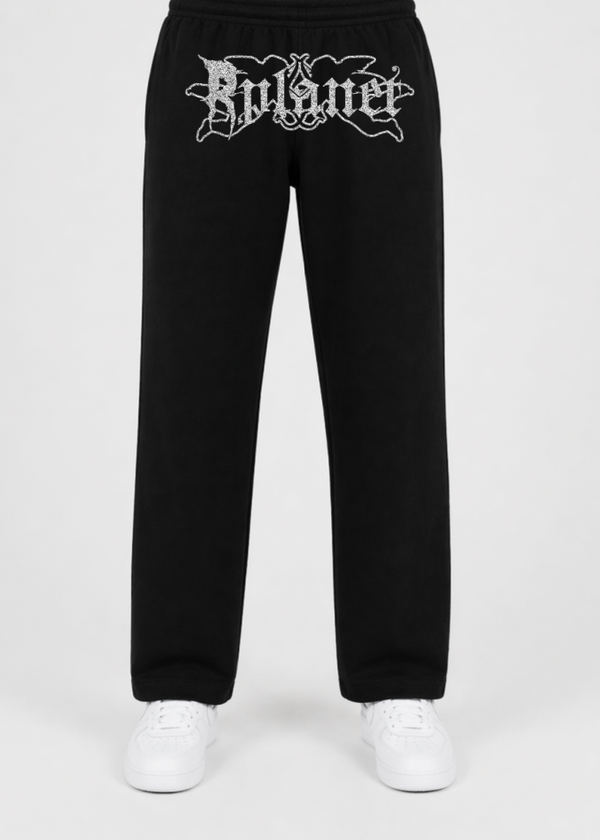 RPLANET SILVER GLITTER STRAIGHT PANTS