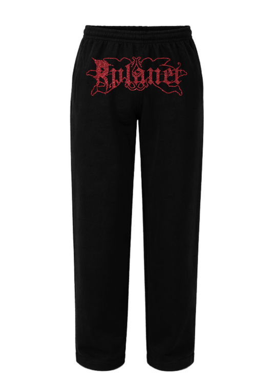 RPLANET RED GLITTER STRAIGHT PANTS